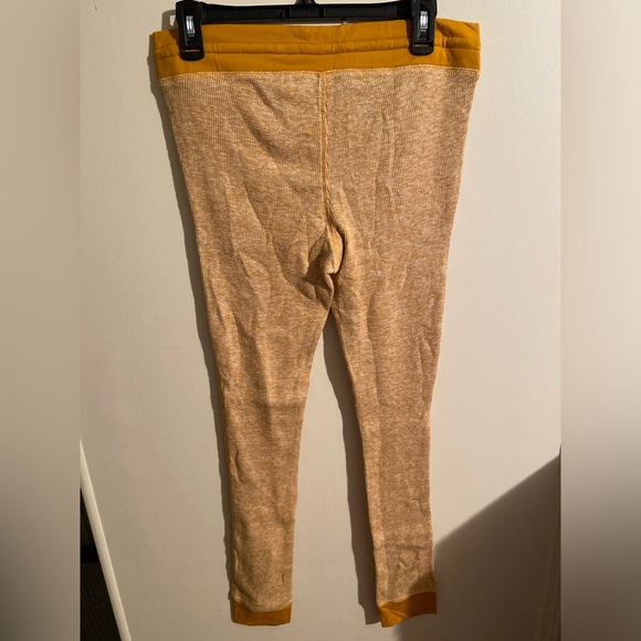 Free People Intimately Mustard Thermal Joggers Sz Medium - Picture 6 of 8